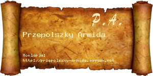 Przepolszky Armida névjegykártya